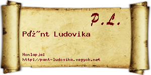 Pánt Ludovika névjegykártya